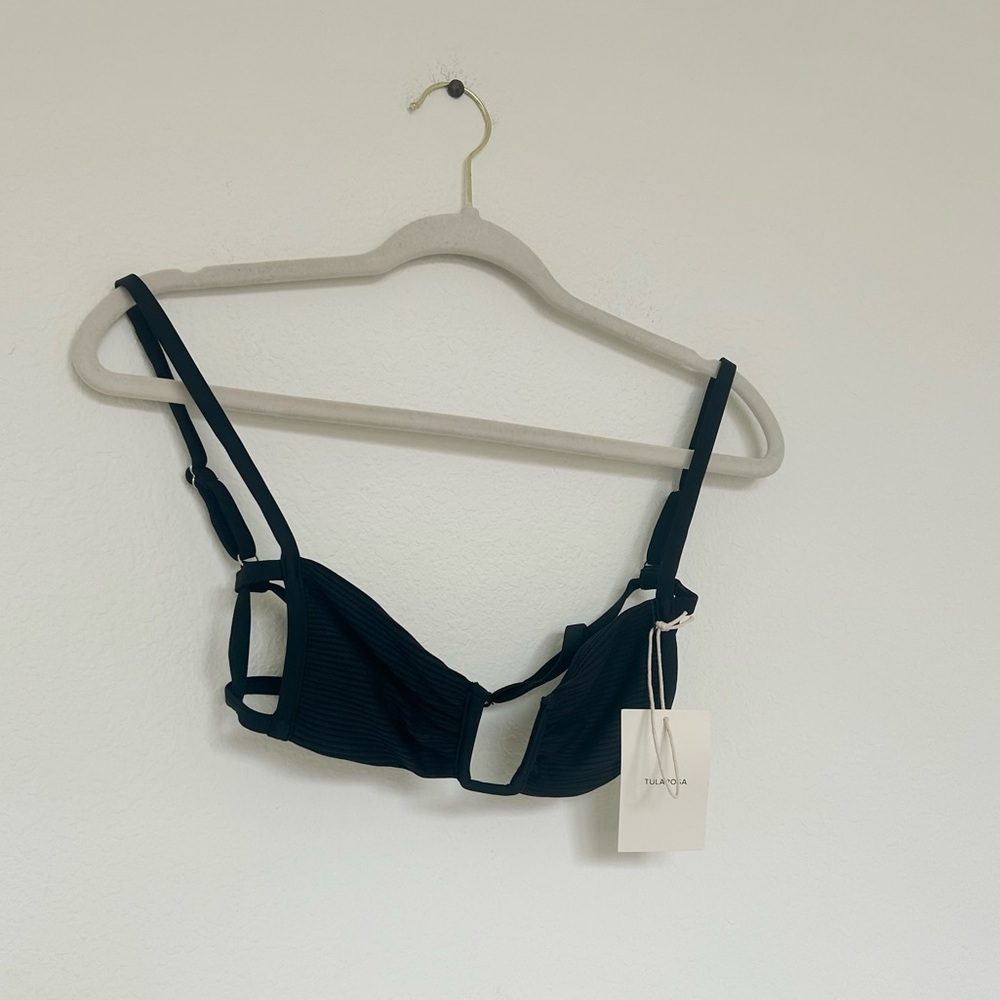 NWT Tularosa Lexi Top & High Waist Bottom Bikini Set in Black - Picture 6 of 9